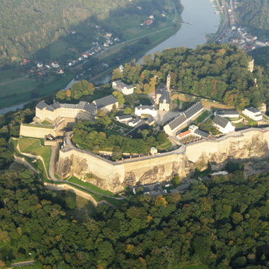 Die Festung K&ouml;nigstein im Herbst